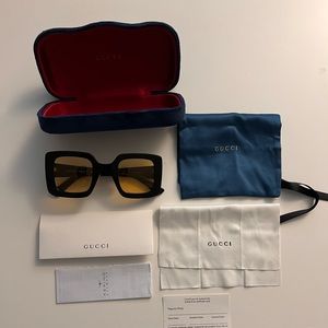 GC Square Yellow Sunglasses | Designer Sunglasses | gg783s